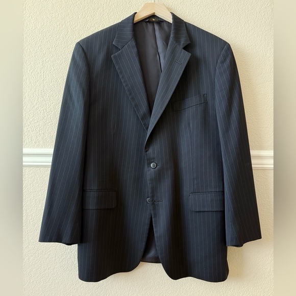 Brooks Brothers USA made Madison 100% Wool Blazer Sport Coat Navy Size 42R / 36W - Picture 2 of 12